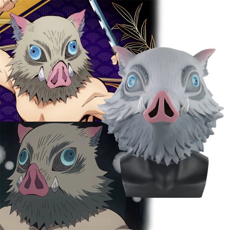 Inosuke Hashibira Boar Mask from Demon Slayer Cosplay Prop - Coscosmos
