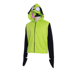 Invader Zim Gir Hoodie Casual Hooded Zip - Up Jacket Sweatshirt for Adult Men | Cosplay Costume Top - Coscosmos