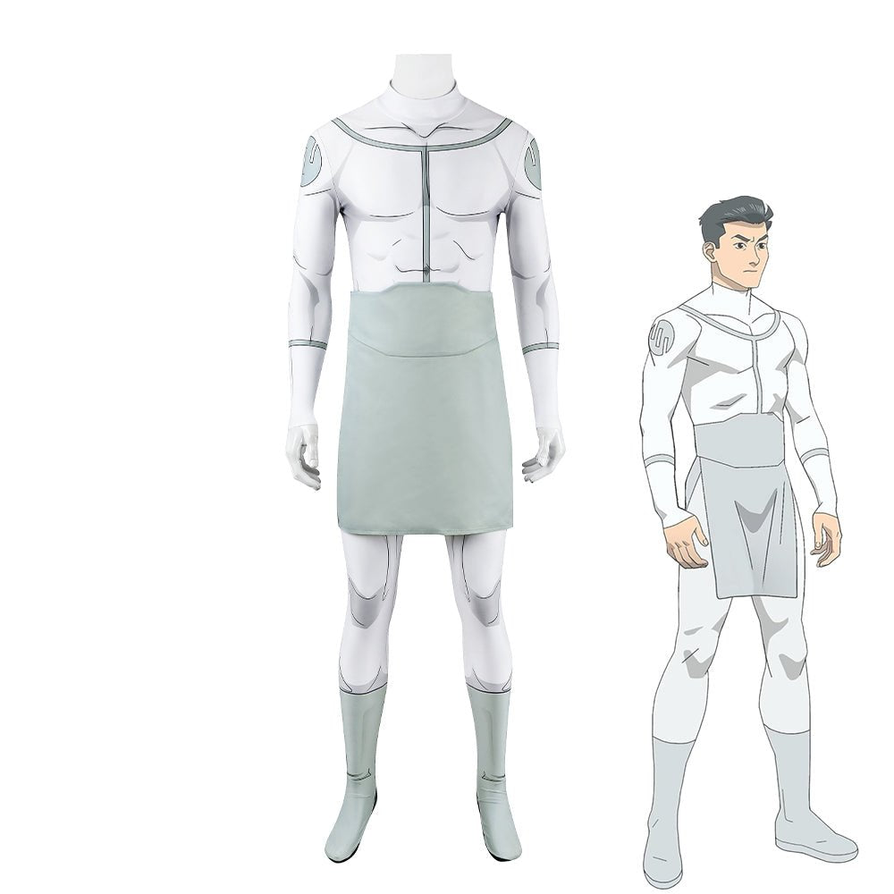 Invincible Viltrumite Mark Full Bodysuit Cosplay Costume, Superhero Mark Grayson Jumpsuit Outfit for Anime Cosplay - Coscosmos