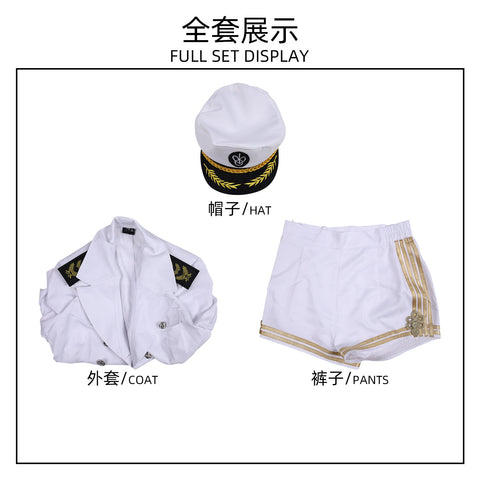 IVE Jang Wonyoung White Navy Sailor Uniform Cosplay Costume - Coscosmos