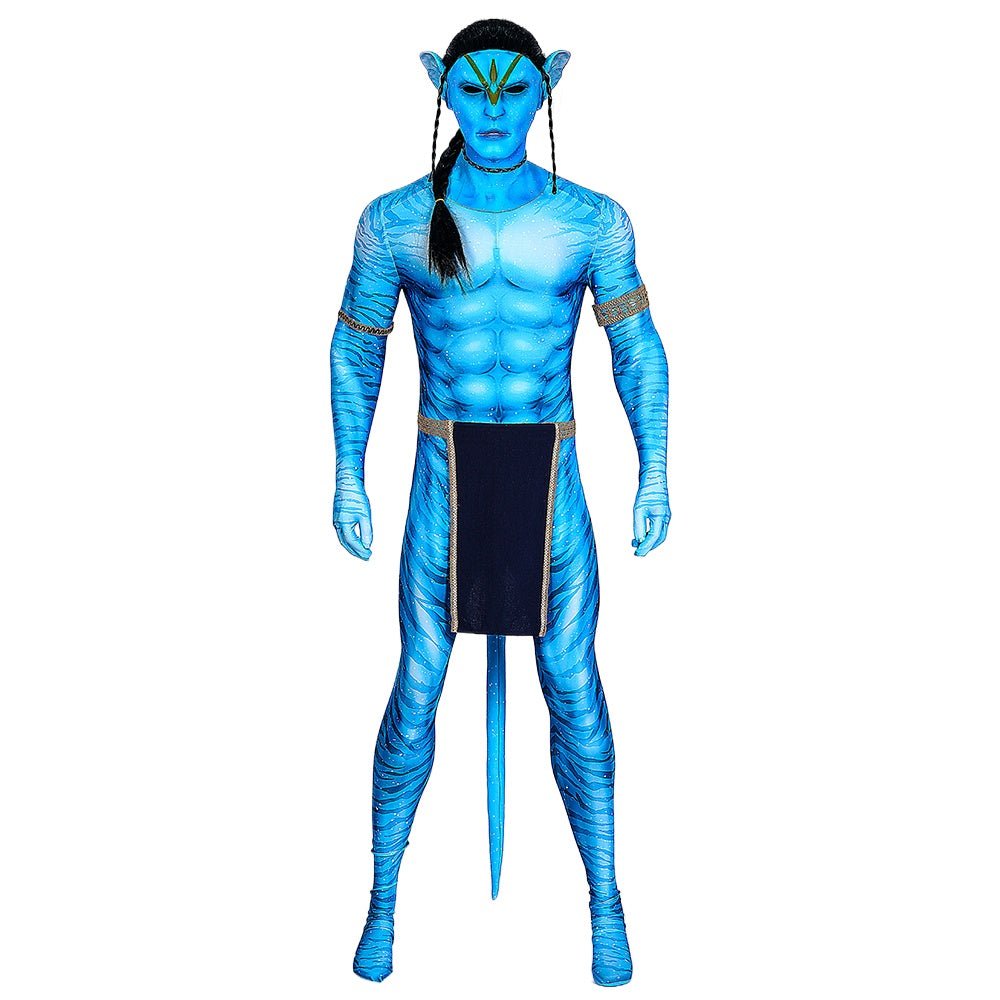 Jake Sully Cosplay Costume - Avatar: The Way of Water Male Warrior Outfit for Halloween & Events - Coscosmos