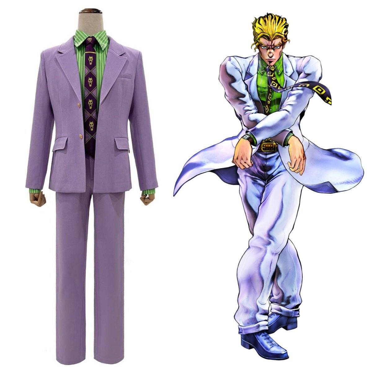 JoJo's Bizarre Adventure: Diamond Is Unbreakable Yoshikage Kira Cosplay Costume - Premium Quality Anime Outfit - Coscosmos