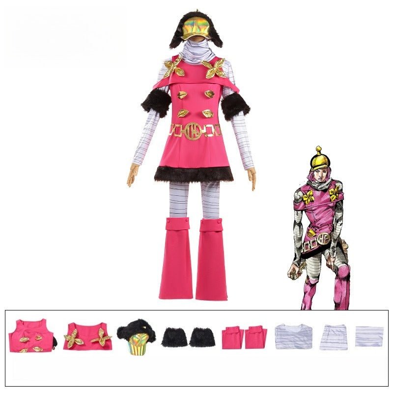 JoJo's Bizarre Adventure Part 7 SBR Cosplay Hot Pants Nun Anime Costume Full Set - Coscosmos