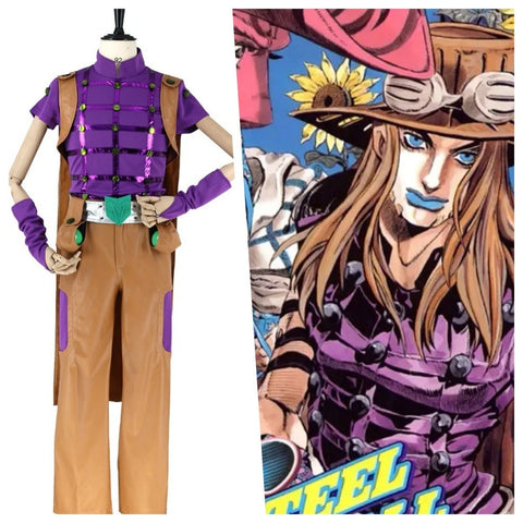 JoJo's Bizarre Adventure Part 7: Steel Ball Run Cosplay Costume - Gyro Zeppeli Outfit for Men and Women - Coscosmos