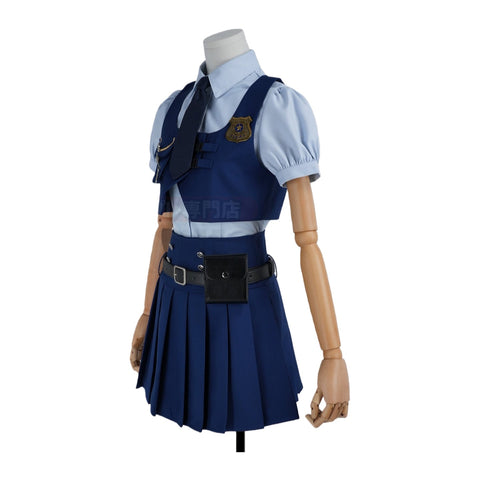 Judy Hopps 8 - Piece Cosplay Costume Set with Shirt Vest and Skirt - Coscosmos
