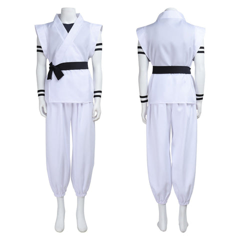 Jujutsu Kaisen Ryomen Sukuna White Kung Fu Suit Cosplay Costume Full Set - Coscosmos