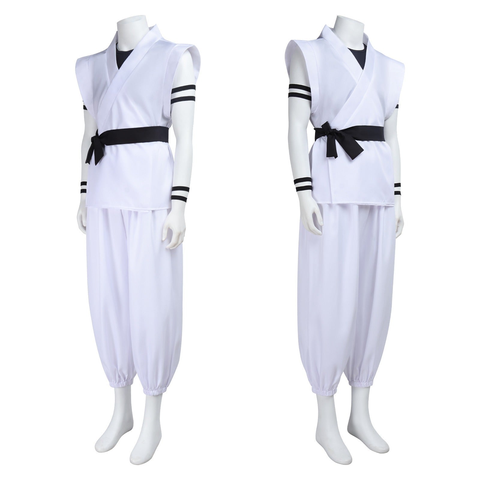 Jujutsu Kaisen Ryomen Sukuna White Kung Fu Suit Cosplay Costume Full Set - Coscosmos