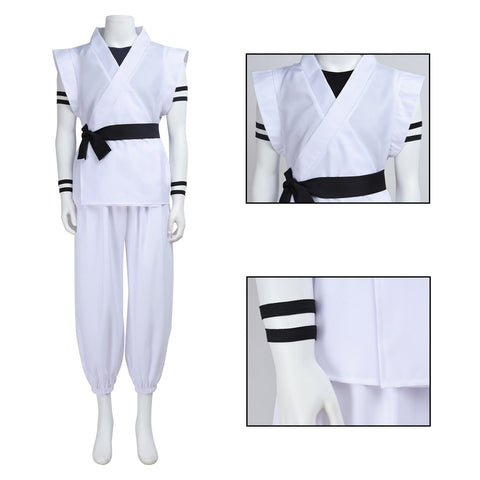 Jujutsu Kaisen Ryomen Sukuna White Kung Fu Suit Cosplay Costume Full Set - Coscosmos