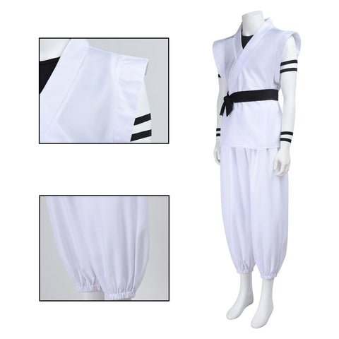 Jujutsu Kaisen Ryomen Sukuna White Kung Fu Suit Cosplay Costume Full Set - Coscosmos