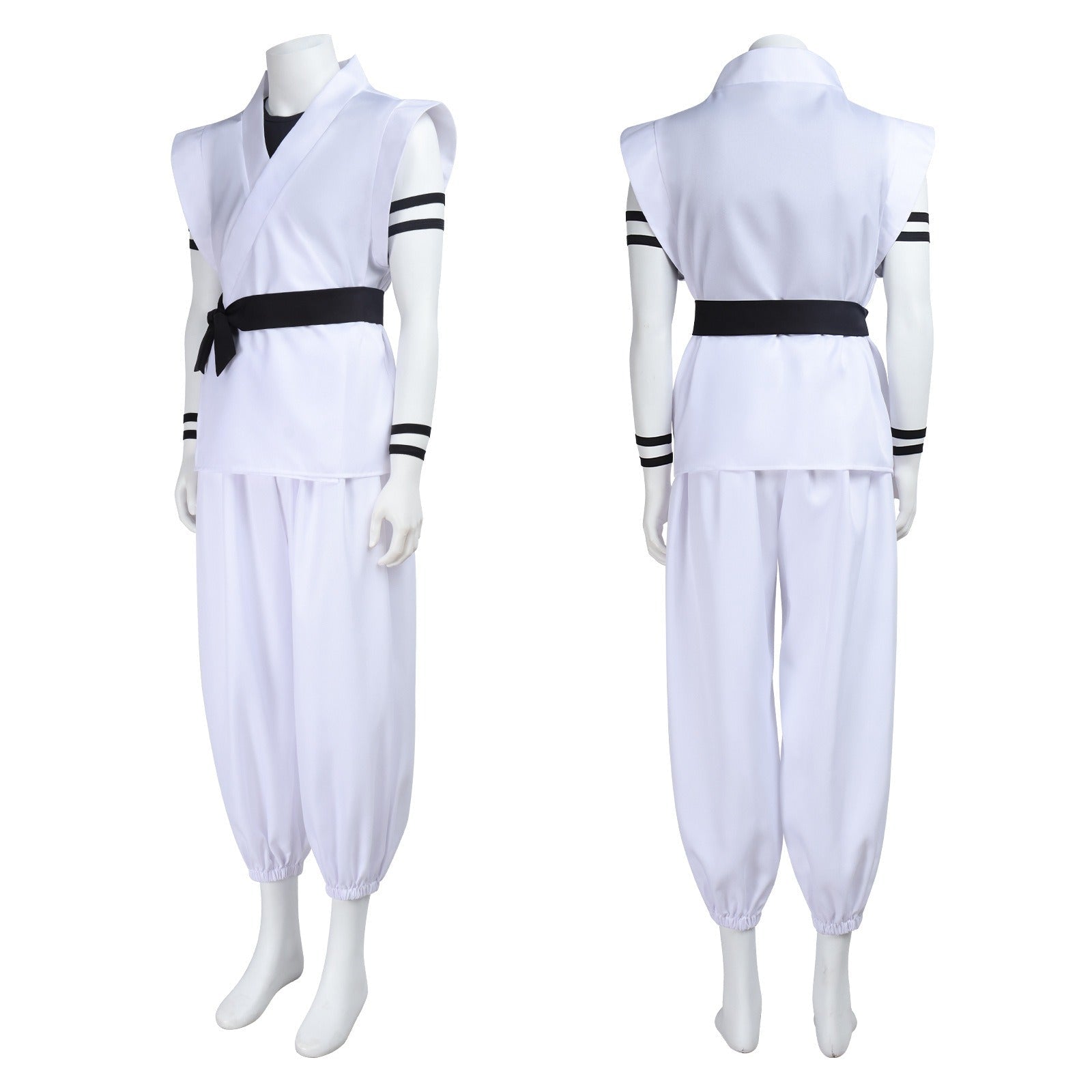 Jujutsu Kaisen Ryomen Sukuna White Kung Fu Suit Cosplay Costume Full Set - Coscosmos
