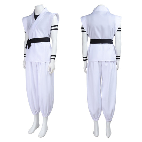 Jujutsu Kaisen Ryomen Sukuna White Kung Fu Suit Cosplay Costume Full Set - Coscosmos