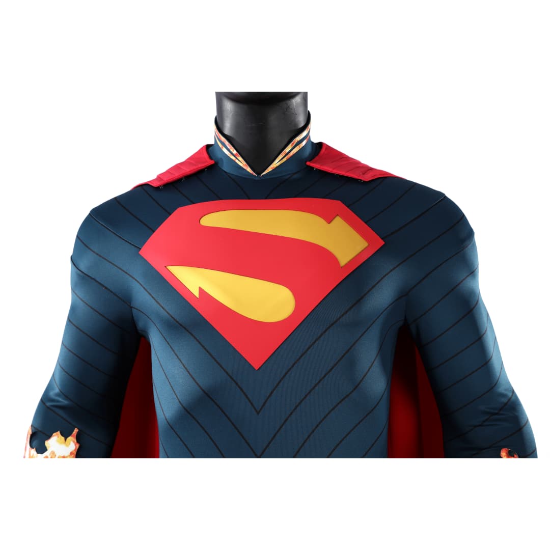 Justice League Superman Black Suit Full Set Cosplay Costume - Coscosmos