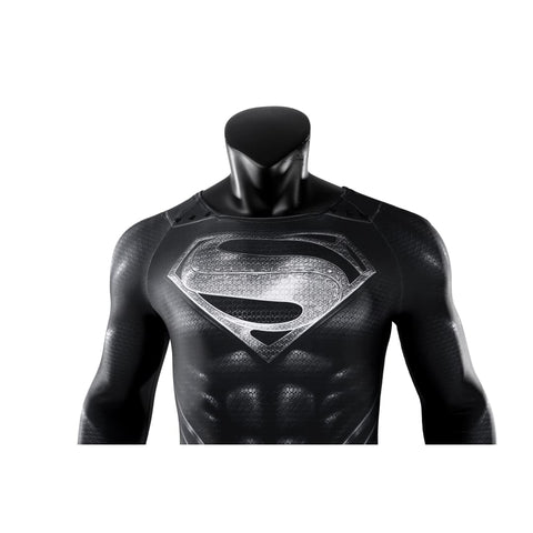 Justice League Superman Black Suit Full Set Cosplay Costume - Coscosmos