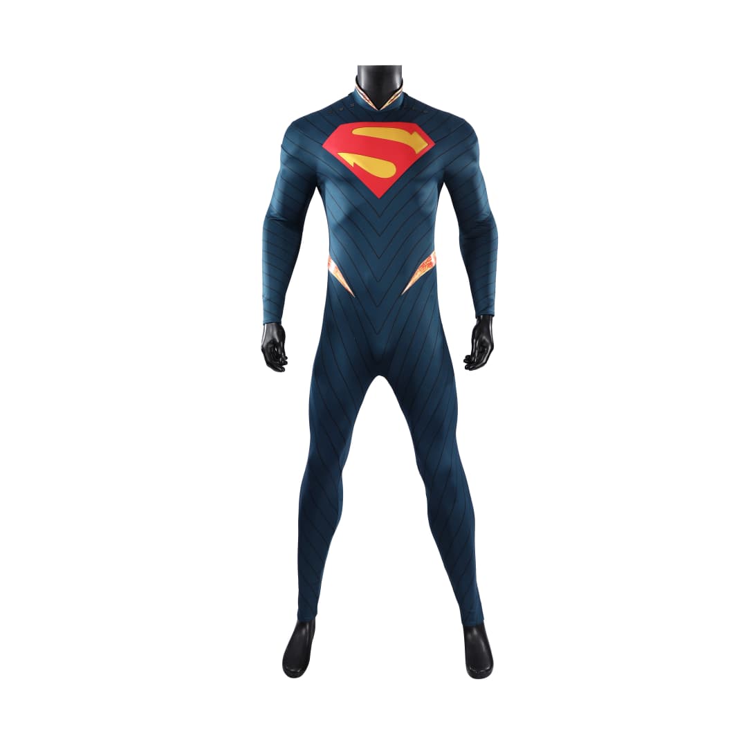 Justice League Superman Black Suit Full Set Cosplay Costume - Coscosmos