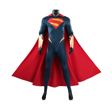 Justice League Superman Black Suit Full Set Cosplay Costume - Coscosmos