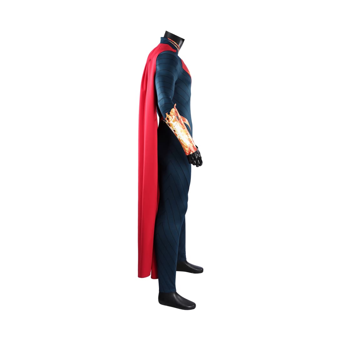 Justice League Superman Black Suit Full Set Cosplay Costume - Coscosmos