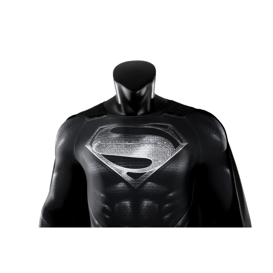 Justice League Superman Black Suit Full Set Cosplay Costume - Coscosmos