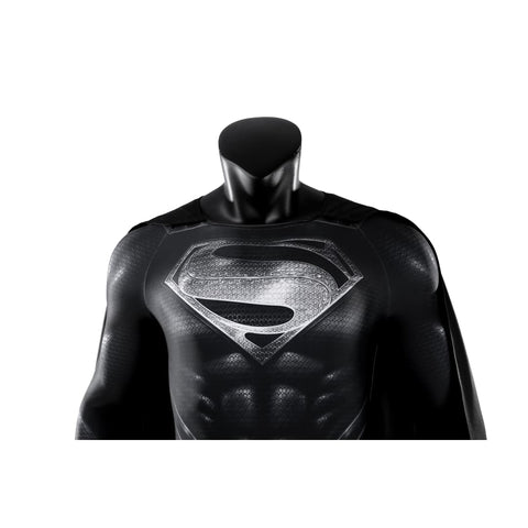 Justice League Superman Black Suit Full Set Cosplay Costume - Coscosmos