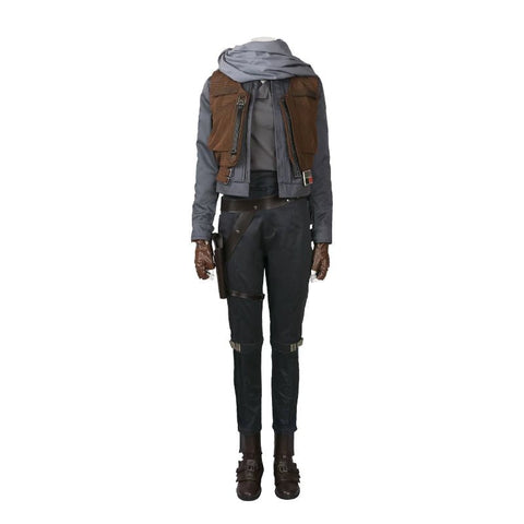 Jyn Erso Rogue One Cosplay Costume Full Set for Women, Star Wars Anthology Imperial Disguise Outfit - Coscosmos