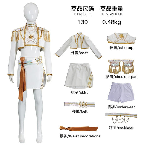 K - Pop Demon Hunter Squad Lumi Adult , Kids Cosplay Costume Adult Kids for Stage Performance - Coscosmos