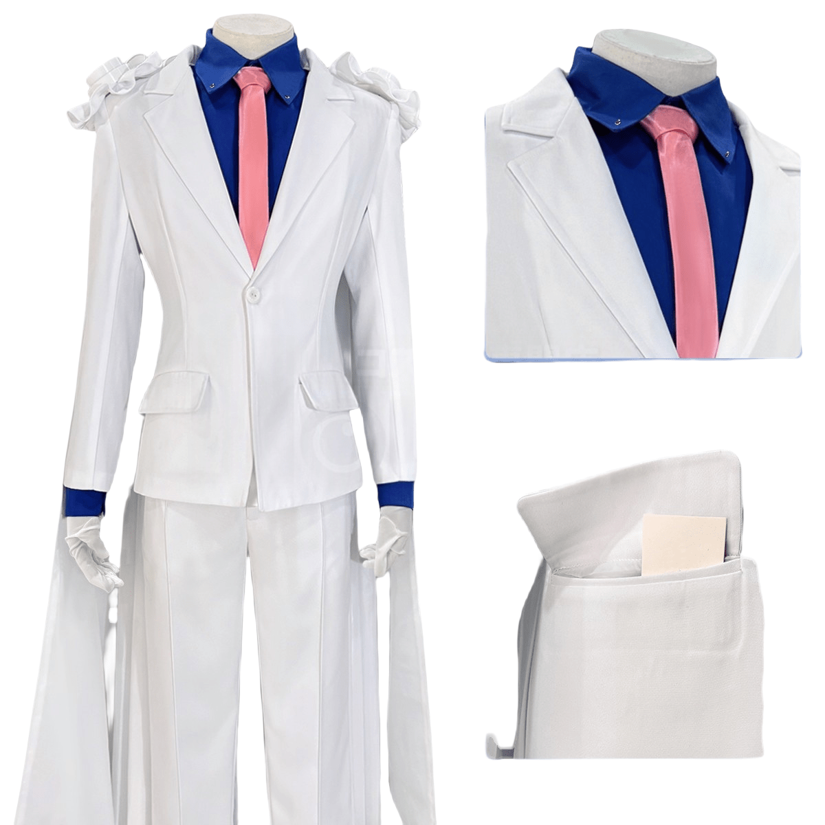 Kaito Kid Cosplay Costume - Detective Conan Anime Outfit - Coscosmos