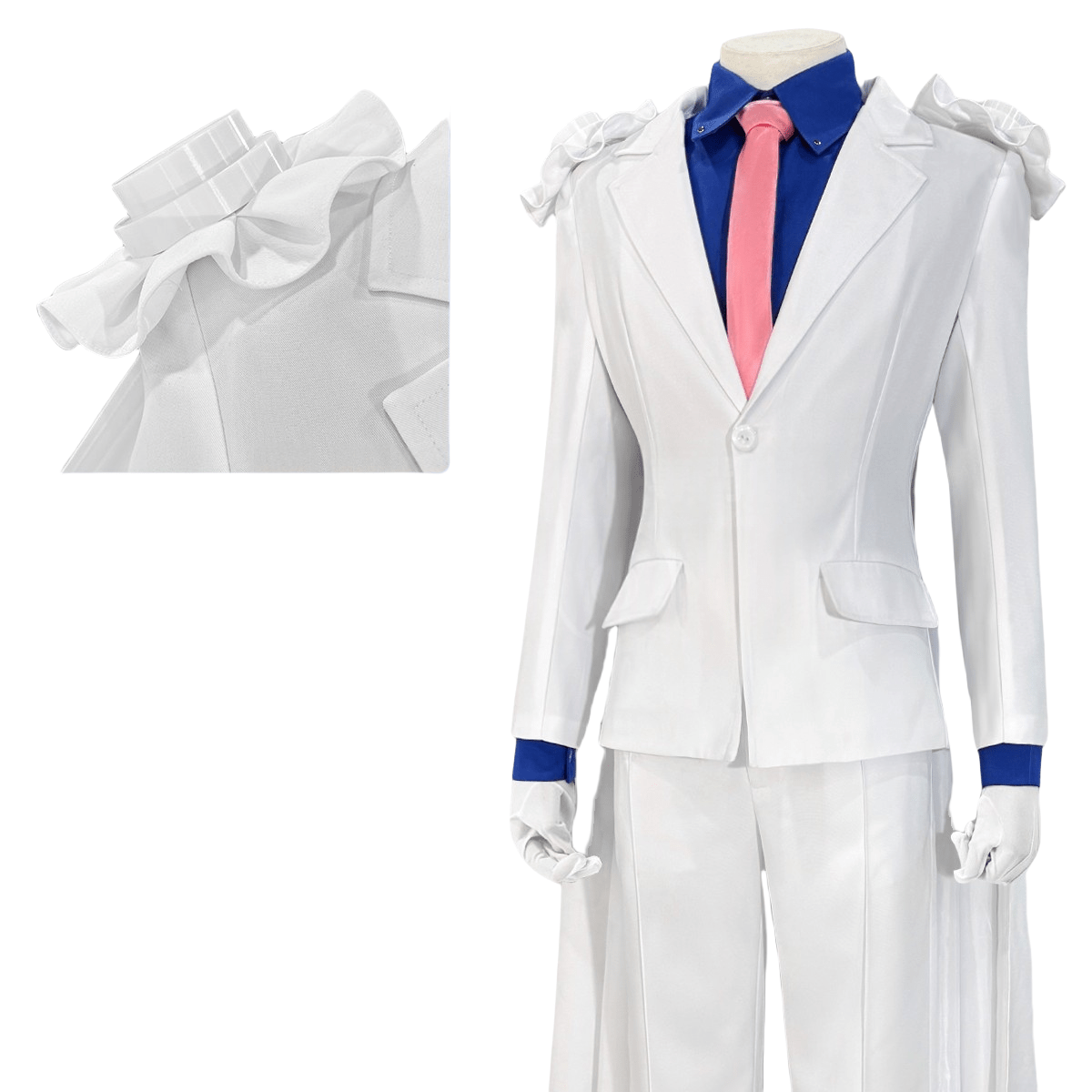 Kaito Kid Cosplay Costume - Detective Conan Anime Outfit - Coscosmos