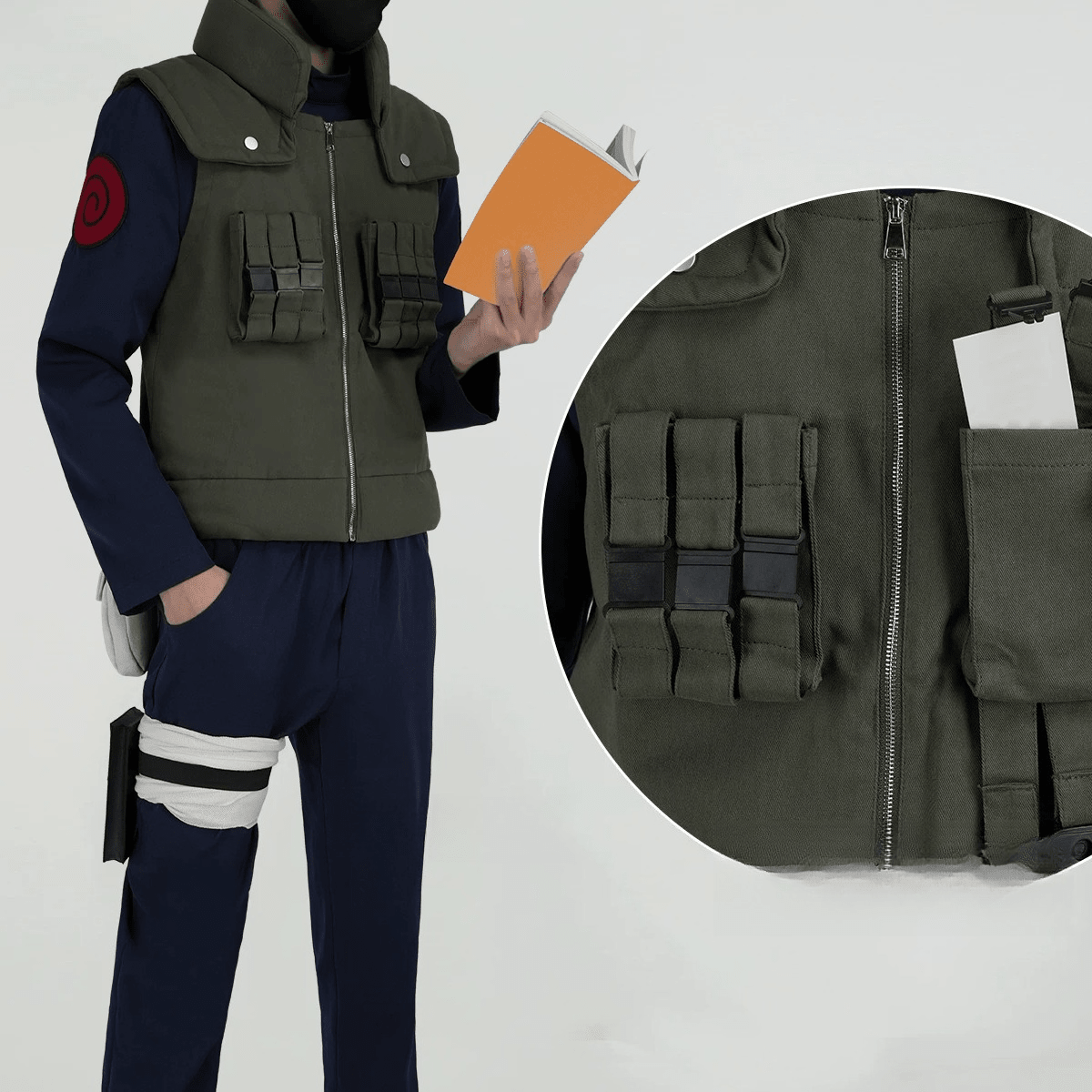 Kakashi Hatake Full Cosplay Costume, Naruto Anime Complete Outfit for Cosplay Events - Coscosmos