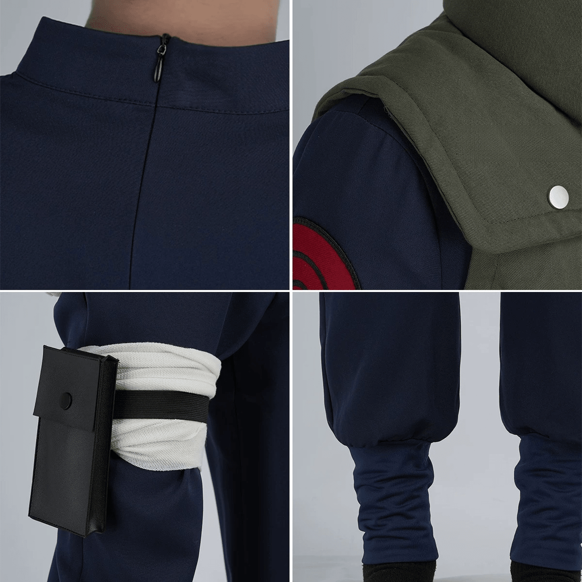 Kakashi Hatake Full Cosplay Costume, Naruto Anime Complete Outfit for Cosplay Events - Coscosmos