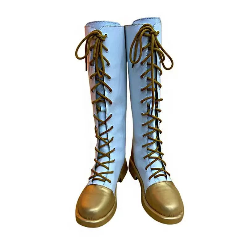 Kanao Tsuyuri Cosplay Shoes White Boots Kimetsu no Yaiba Outfit - Coscosmos