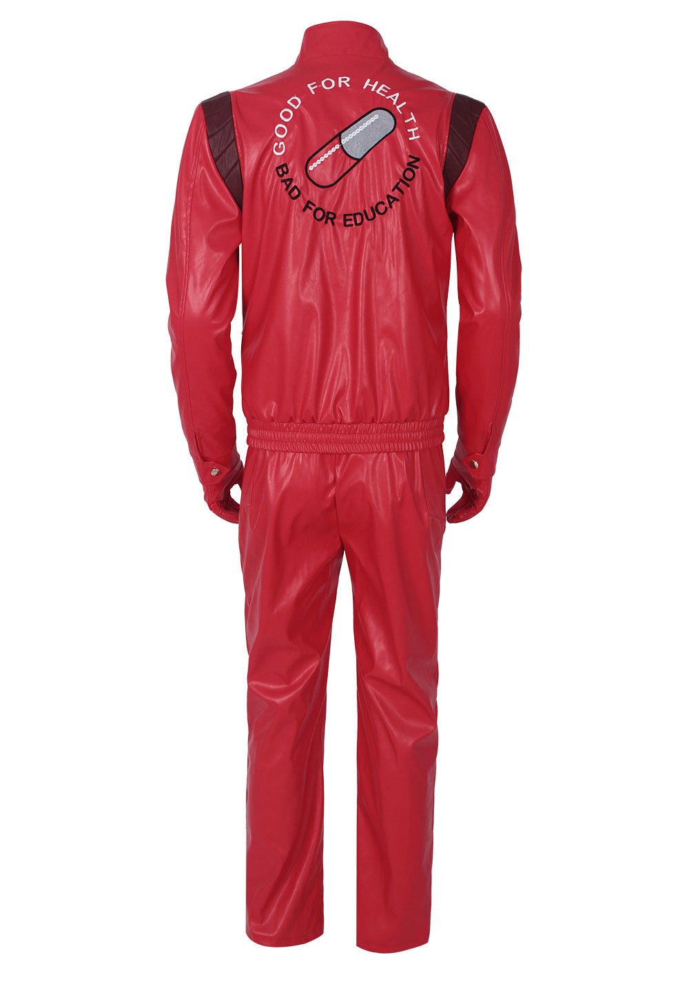 Kaneda Shotaro Akira Cosplay Costume - Red Capsule Embroidered Leather Men’s Biker Jacket - Coscosmos
