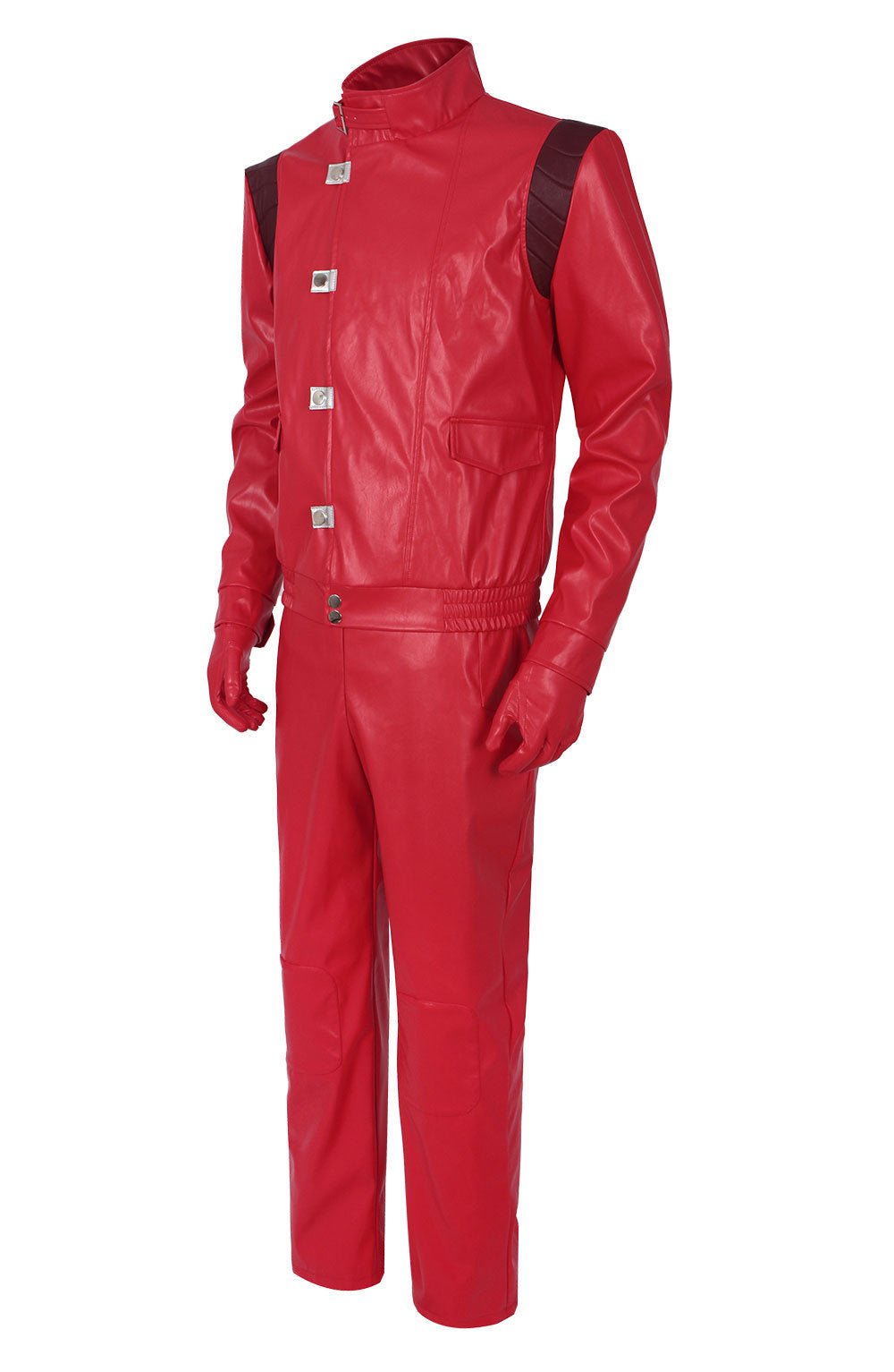 Kaneda Shotaro Akira Cosplay Costume - Red Capsule Embroidered Leather Men’s Biker Jacket - Coscosmos