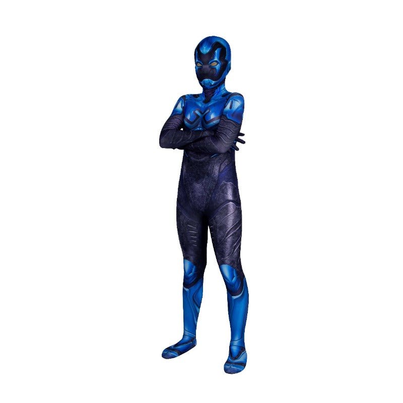 Kids Blue Beetle Jaime Reyes Cosplay Suit Halloween Costume - Coscosmos