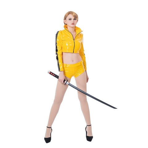 Kill Bill Movie Cosplay Costume - Complete Yellow Jumpsuit Outfit - Coscosmos