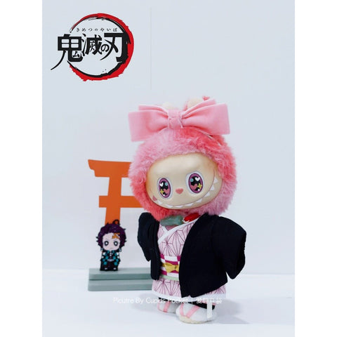 Labubu Doll Outfit: Demon Slayer Nezuko Kimono Set for 1/3 Generation - Coscosmos