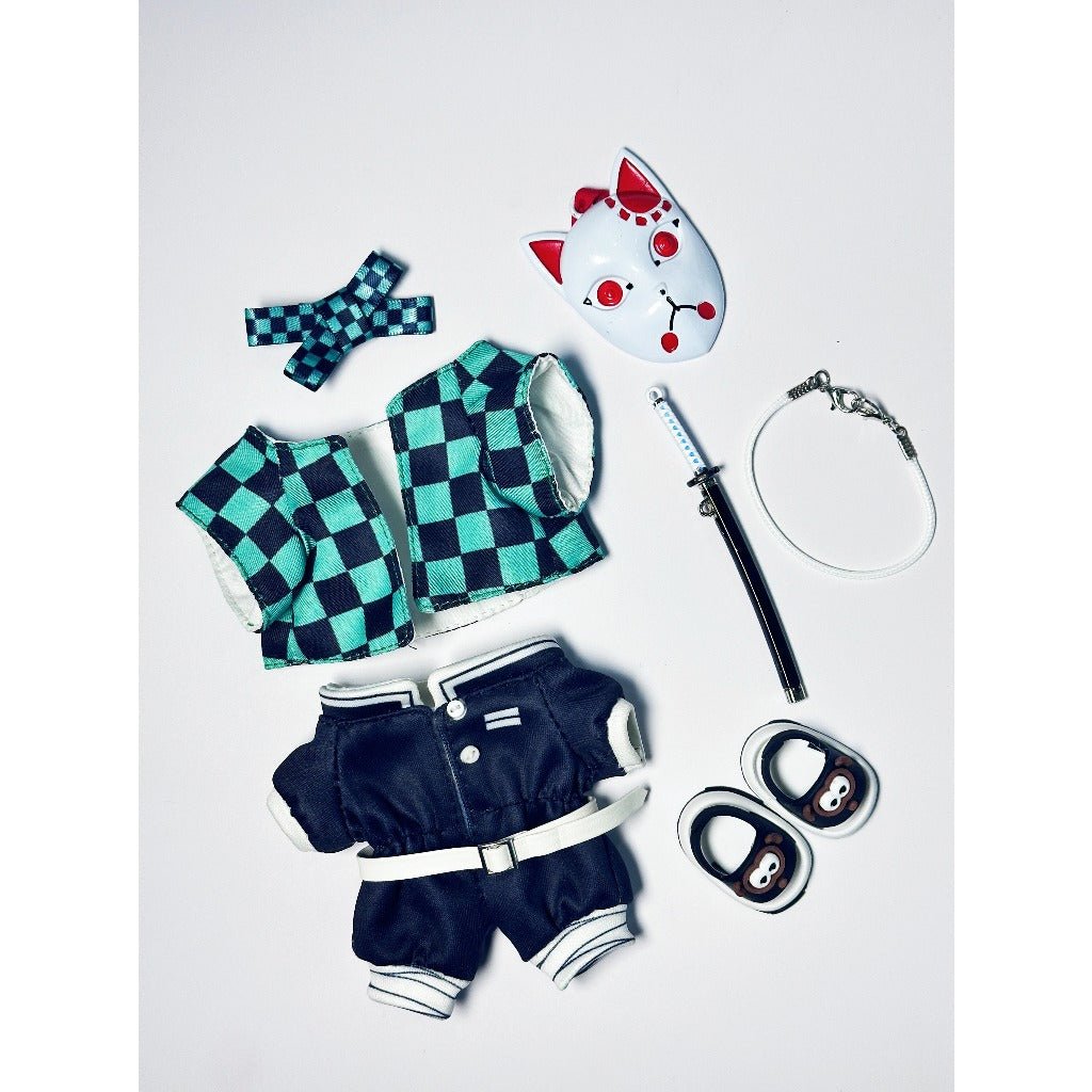 Labubu Doll Outfit: Demon Slayer Nezuko Kimono Set for 1/3 Generation - Coscosmos