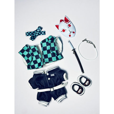 Labubu Doll Outfit: Demon Slayer Nezuko Kimono Set for 1/3 Generation - Coscosmos