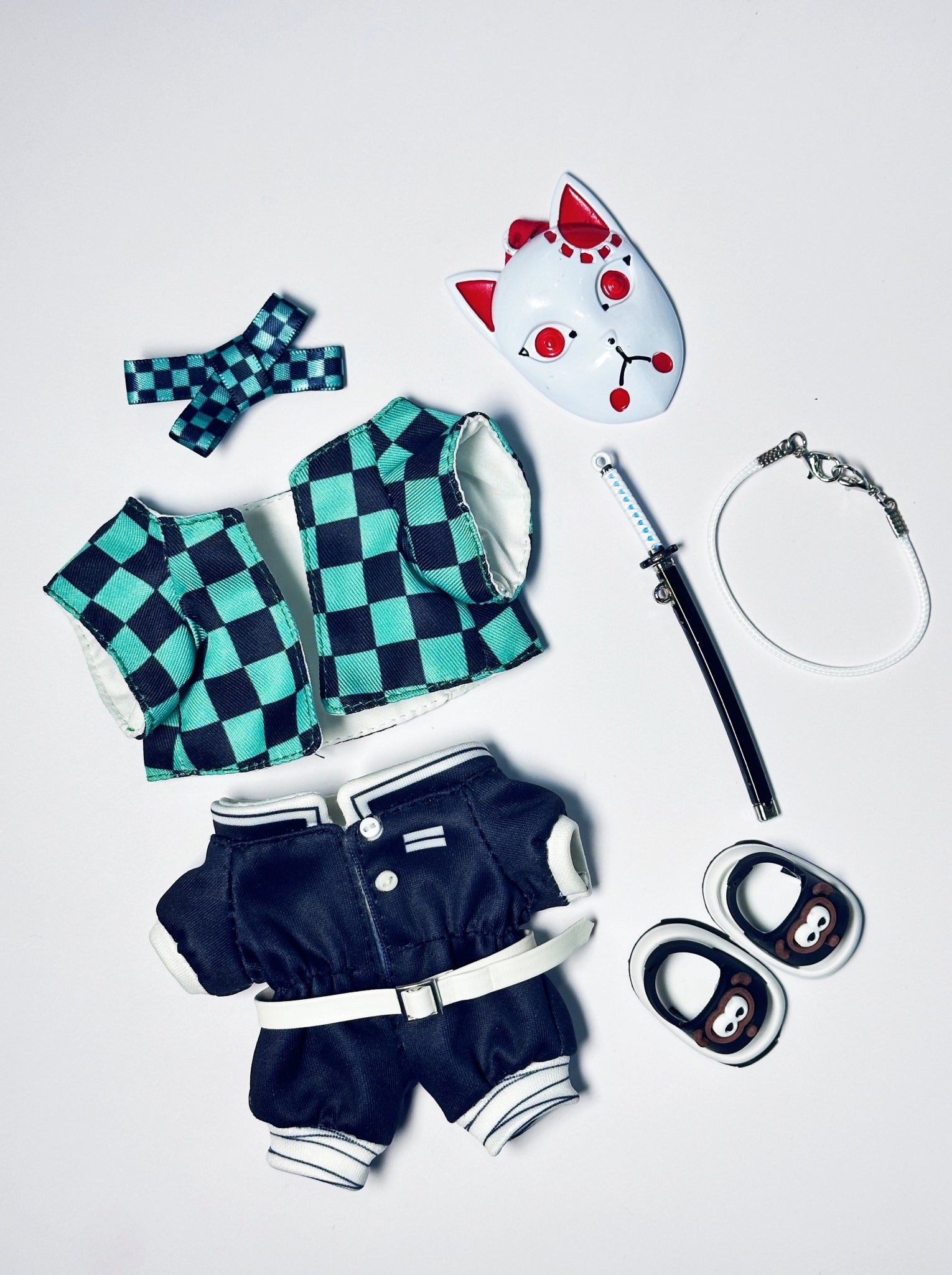 Labubu Doll Outfit: Demon Slayer Nezuko Kimono Set for 1/3 Generation - Coscosmos