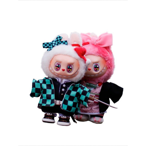 Labubu Doll Outfit: Demon Slayer Nezuko Kimono Set for 1/3 Generation - Coscosmos
