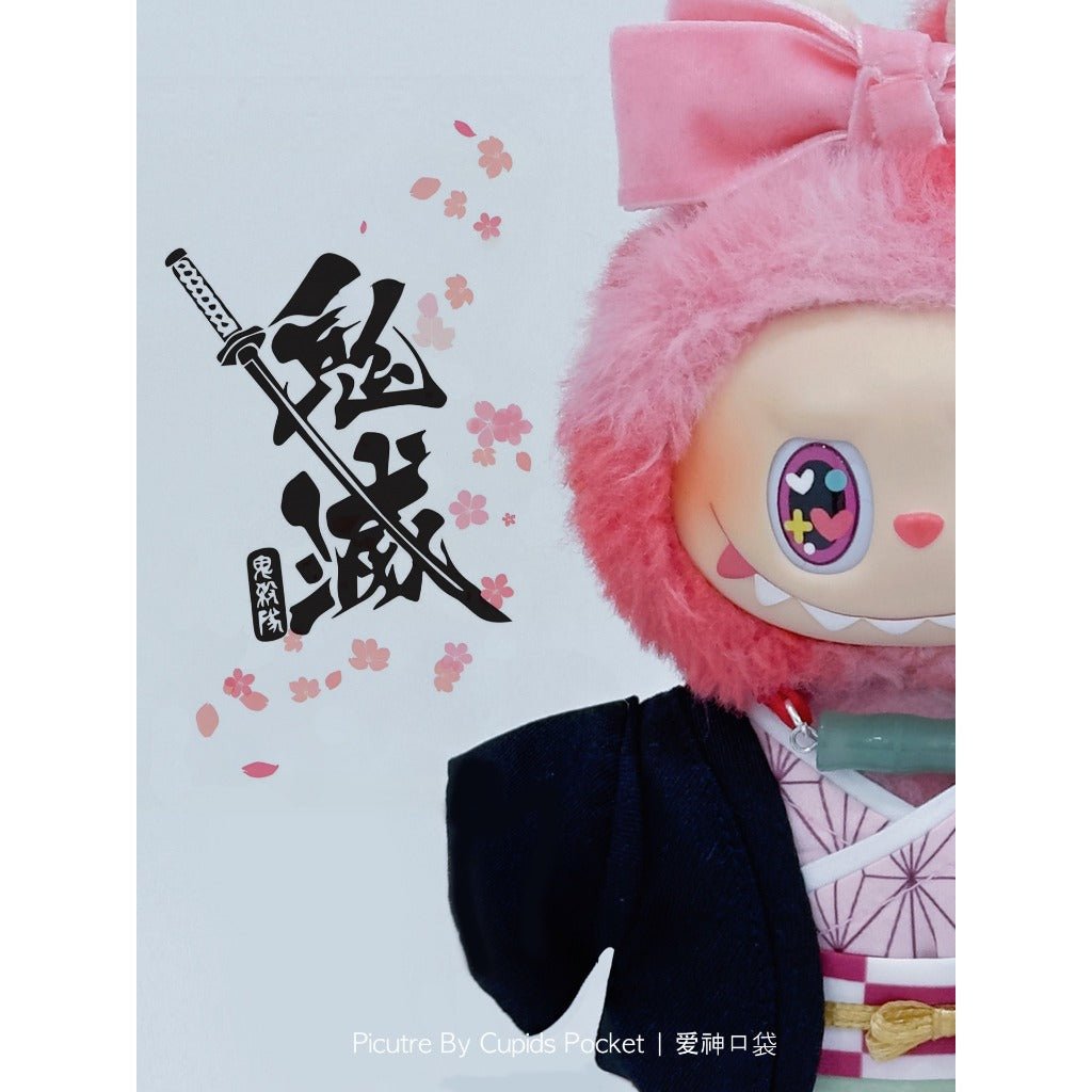 Labubu Doll Outfit: Demon Slayer Nezuko Kimono Set for 1/3 Generation - Coscosmos