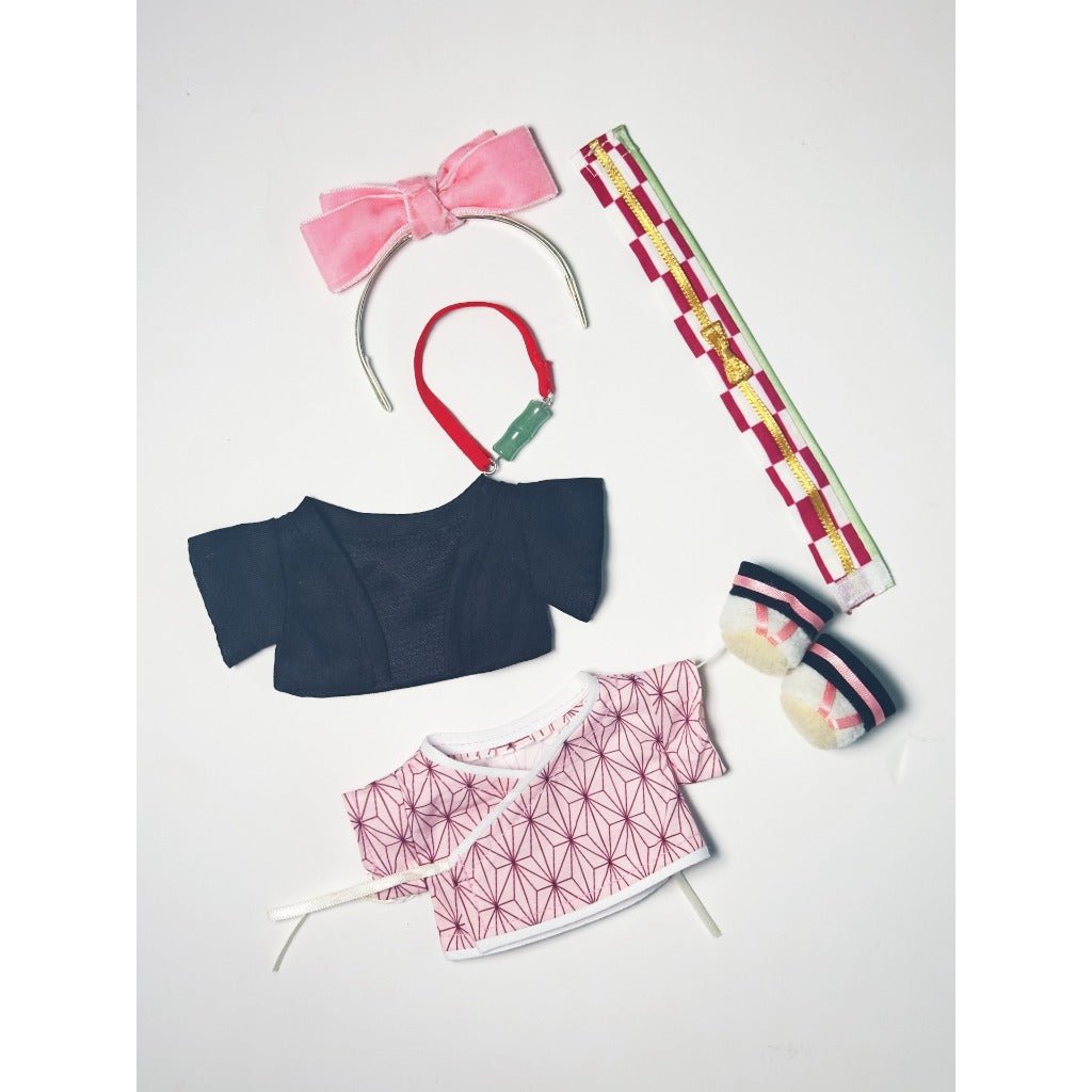 Labubu Doll Outfit: Demon Slayer Nezuko Kimono Set for 1/3 Generation - Coscosmos