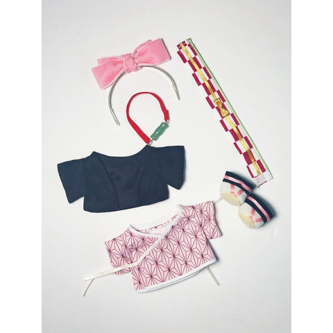 Labubu Doll Outfit: Demon Slayer Nezuko Kimono Set for 1/3 Generation - Coscosmos
