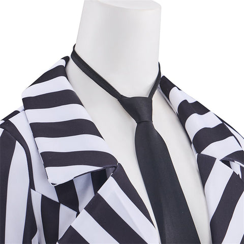 Ladies' Striped Suit with Tie Cosplay Costume – Perfect for Anime & Formal Events - Coscosmos