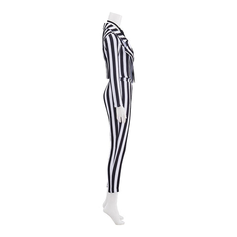 Ladies' Striped Suit with Tie Cosplay Costume – Perfect for Anime & Formal Events - Coscosmos