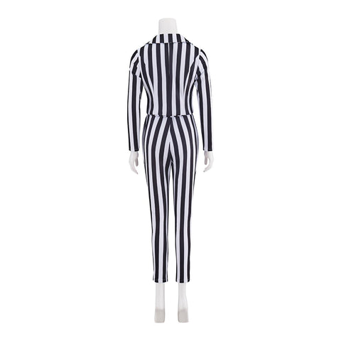 Ladies' Striped Suit with Tie Cosplay Costume – Perfect for Anime & Formal Events - Coscosmos