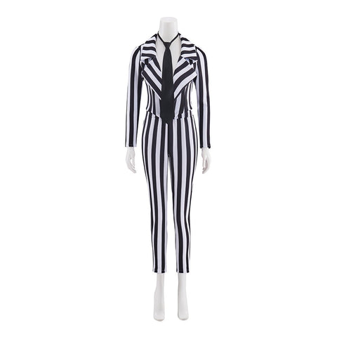 Ladies' Striped Suit with Tie Cosplay Costume – Perfect for Anime & Formal Events - Coscosmos