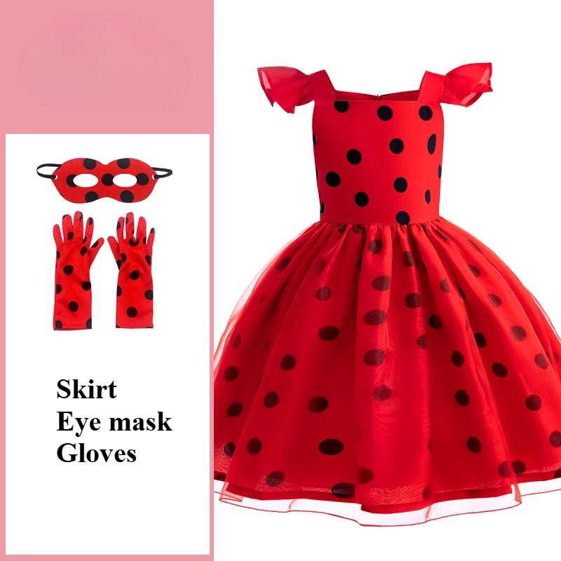 Ladybug Costume for Kids - French Ladybug Cosplay Dress for Role Play - Coscosmos