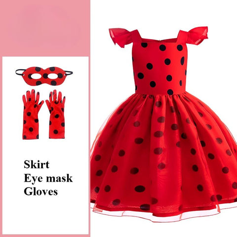 Ladybug Costume for Kids - French Ladybug Cosplay Dress for Role Play - Coscosmos