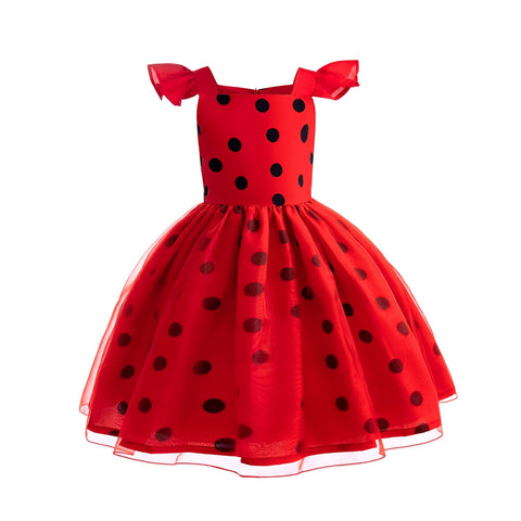 Ladybug Costume for Kids - French Ladybug Cosplay Dress for Role Play - Coscosmos