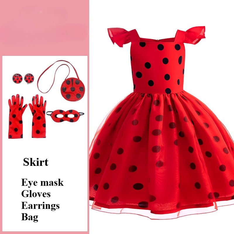 Ladybug Costume for Kids - French Ladybug Cosplay Dress for Role Play - Coscosmos