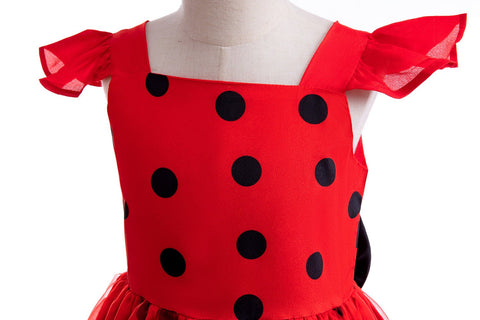 Ladybug Costume for Kids - French Ladybug Cosplay Dress for Role Play - Coscosmos